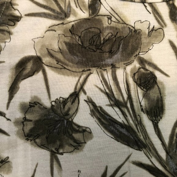 Banana Republic Top Size S Womens Watercolor Floral Ruffled Neckline Sleeveless - Picture 4 of 8